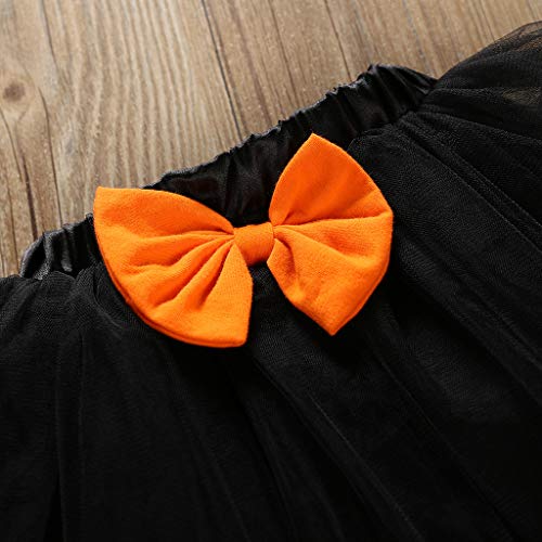 image for MIS1950s Kids Girls Outfit Pumpkin Print Striped Baby Halloween Costum