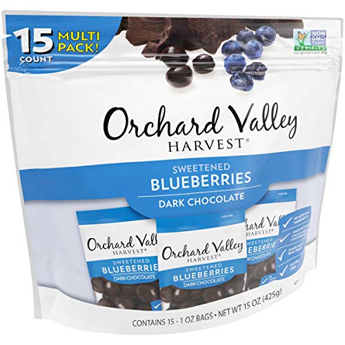 Orchard Valley Harvest Dark Chocolate Covered Blueberries, 1 Ounce(Pack