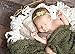 Asufegucd Rabbit Ears Cloth Bow–Stretch Headbands for Baby Toddler Girls Birthday, Party,Shower (Khaki)