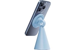 Magnetic Phone Stand, Height Adjustable iPhone Stand for Desk with 180° Rotation Compatible for iPhone Series (Blue)