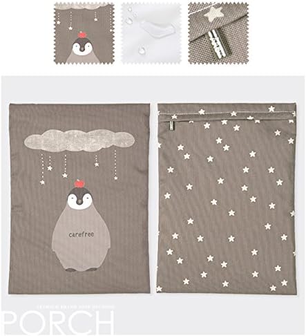 Diaper Pouch Designer's choice Waterproof Wet and Dry Baby Diaper Bag Organizer Baby Travel Pouch (Porch-Penguin)