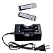 Refun 2PCS 18650 3600mAh 3.7V Protected Rechargeable Lithium Battery with Fast Li-ion Battery Charger for Handheld Flashlight Headlight Headlamp and Torch
