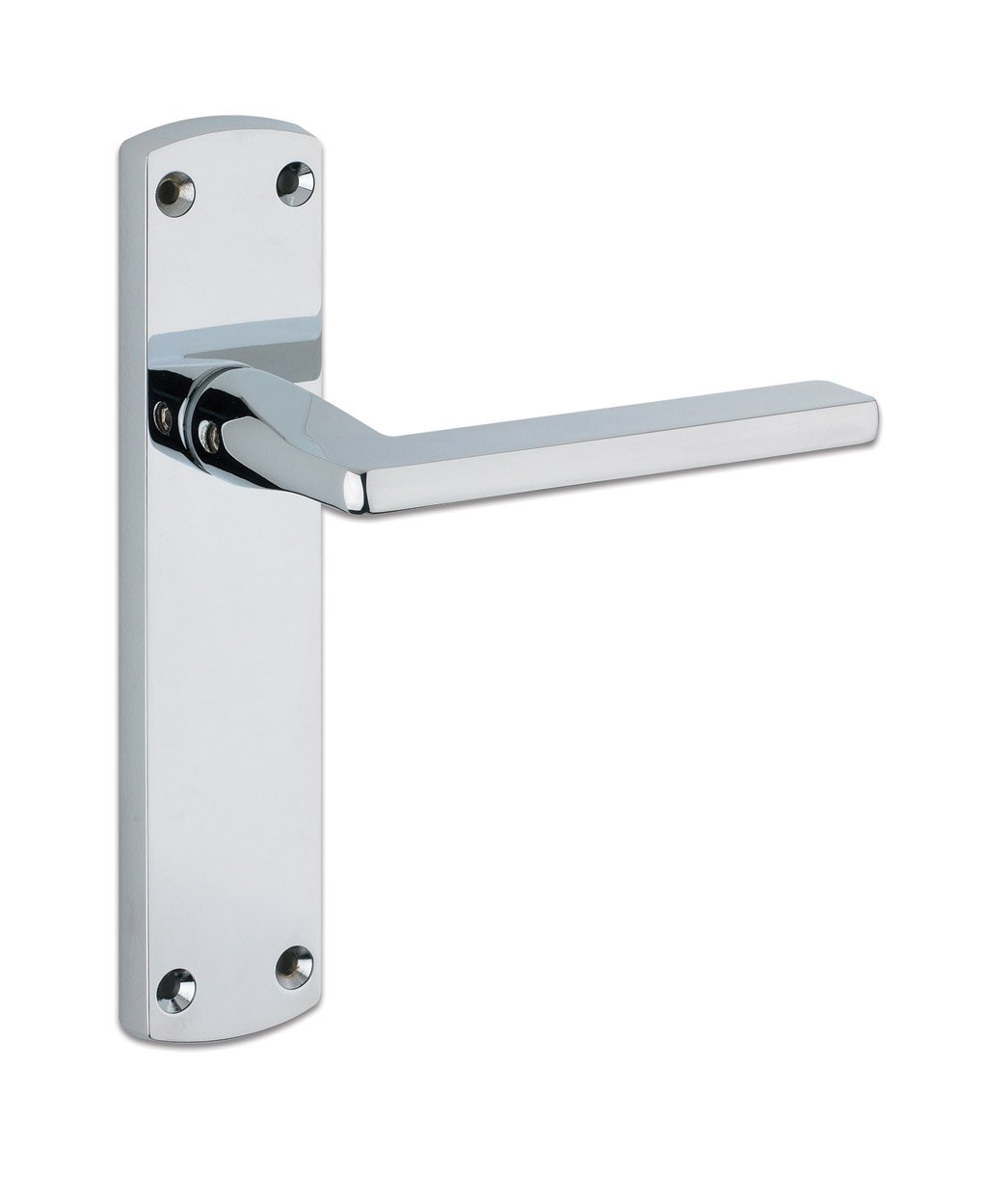 Zoo Leon Lever Latch Door Handle On Plate Polished Chrome