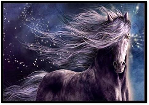 DIY 5D Diamond Painting,Jchen(TM) Home Decorations Craft Animal Tree Cat Dragon 5D DIY Diamond Painting Kit Pasted DIY Diamond Painting Cross Stitch (Horse: 40x30cm)