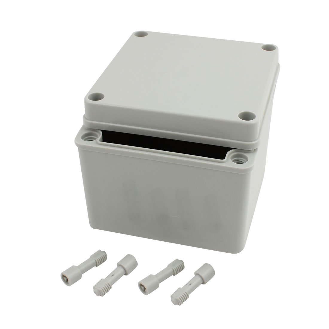Sourcingmap 125mm x 125mm x 100mm Waterproof Dustproof IP65 Junction Box DIY Case Enclosure Gray