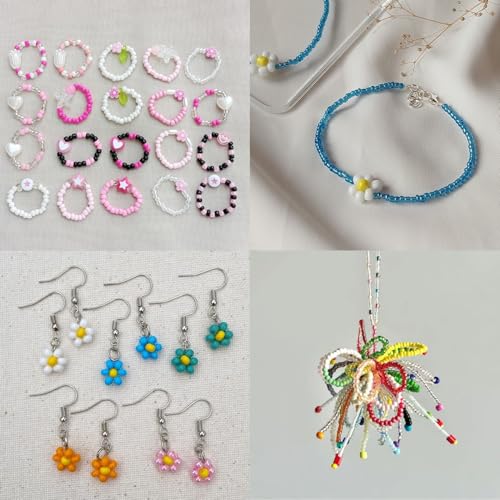 JHWELRG 36500 Pieces 72 Colour Colourful Beads for Bracelets 3 mm Beads Set, DIY Necklaces, Jewellery Making Set with Letter Beads for Threading, Gift Idea for Christmas, Birthday, Parties