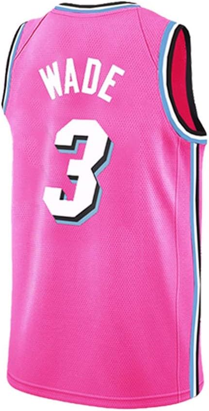 Dwyane Wade 3# Basketball Jersey, Miami Heat City Uniform NBA Suit, Sleeveless Unisex Swingman, XS -XXL