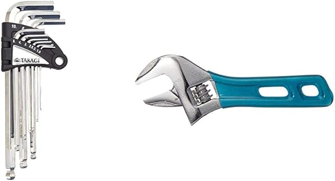 Amazon 高儀 Takagi ボールポイント 六角棒レンチ 9本組 高儀 Gisuke ショートワイドモンキー 24mm Swm 24 セット買い 六角棒レンチ