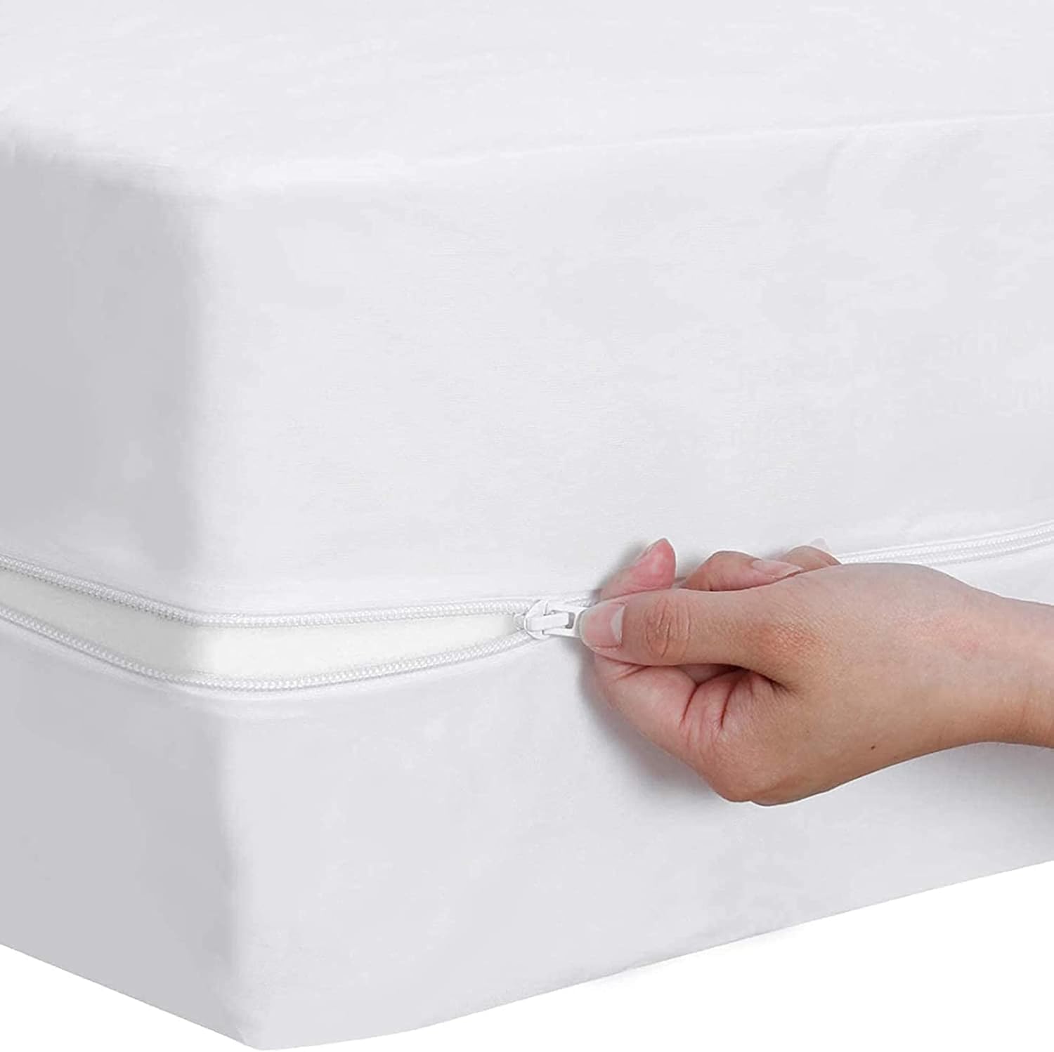 HIGH LIVING Premium Quality Zipper Anti Allergy Bed Bug Waterproof Mattress Total Encasement Protector Cover (King)