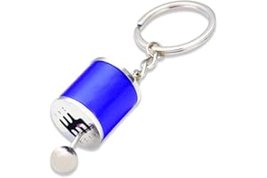 Jsorum Six Speed Manual Transmission Gear Shift Fidget Toy Keychain, Automotive Part Car Keychain Key Chain Accessories (Blue)