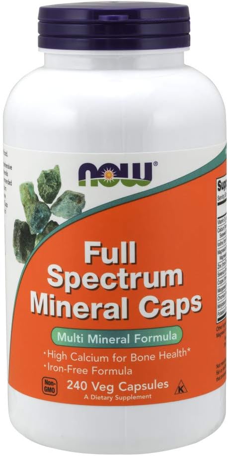 NOW Full Spectrum Mineral Caps Multi-Mineral Formula with Copper