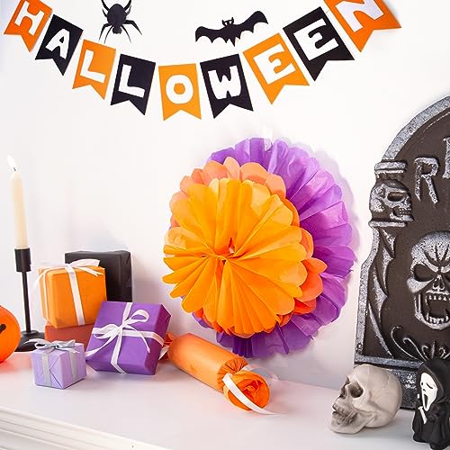 Shindel 120 Sheets Tissue Paper for Halloween, Halloween Wrapping Paper 19.7 x 13.8 Inch Gift Wrapping Paper for Halloween DIY Crafts Gift Box Wrapping 5 Colors