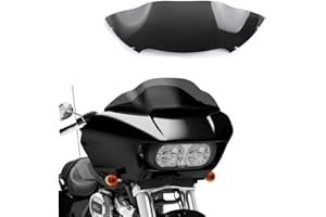 WYNMOTO 8" Smoke Windshield Windscreen Wind Splitter Compatible for 2015-2024 Harley Davidson Touring Road Glide FLTR 2016 2017 2018 2019 2020 2021 2022