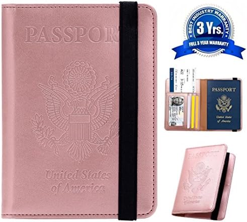 Passport Holder Cover RFID Blocking Leather Card Case Travel Wallet