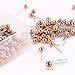 Yalis Push Pins Map Tacks 1/8-Inch Retro Metallic Color Beads Head Marking Push Pins 200-count (Rose Gold)