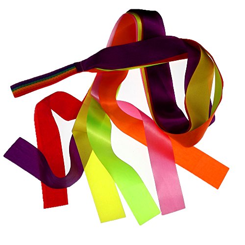 JBBERTH 1M Colorful Gymnastics Rhythm Ribbon Dancer Ribbon Dance Ribbon Rhythm Ribbon - Set of 10