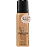 Morphe Mini Continuous Prep &amp; Set Setting Spray - Travel Size Setting Spray for Makeup - Micro-Fine Face Mist Enriched with Ceramides to Help Hydrate, Nourish &amp; Strengthen Skin Barrier (1.3 oz)