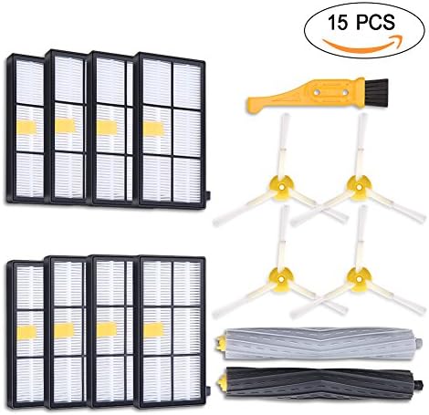 GHB 15PCS Accessories for iRobot Roomba 880 860 870 871 980 990 Replenishment Parts Spare Brushes Kit