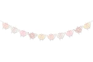 Tea Party Decorated with Pink Bow Banner, Vintage Birthday Banner Decorations Supplies, Tea Time Decorations for Women Partie