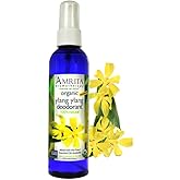 Amrita Aromatherapy Organic Ylang Ylang Deodorant Spray, Paraben-Free Body Odor Eliminator, Essential Oil Blend, 4 oz.