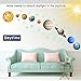 COOL BANK 36pcs Glow in The Dark Planet Wall Stickers 9pcs with 27pcs Stars Stickers ，Solar System Glowing Planets Wall Decals Peel Stick Art Decor for Walls Ceiling Kids Bedroom Living Room