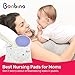 Nursing Breast Pads for Breastfeeding | Reusable + Washable | Organic Bamboo | (12 Pack) Including Signature Travel & Laundry Bag | Soft & Hypoallergenic Pads 4.7in (12cm)