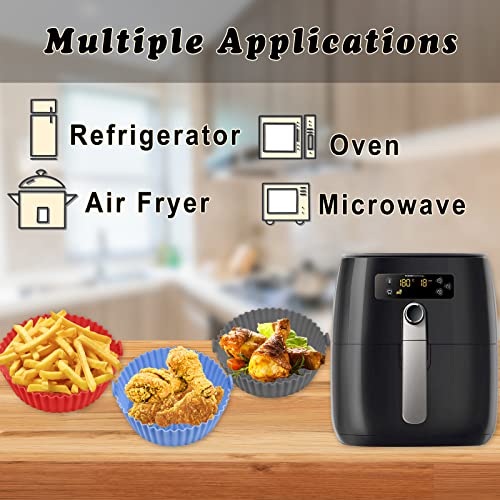 9.5inch Air Fryer Silicone Pot, Food Safe Air Fryer Liners Round