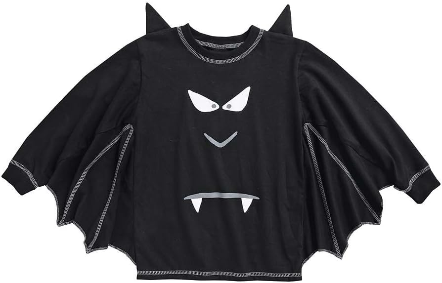 CWDKids Bat Wings Boys T Shirt - Black - 100% Organic Cotton - Made in USA - Size 3T