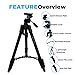 Lightweight Travel Tripod 48 Inch | Bluetooth Remote, Phone Mount, GoPro Mount, Carrying Bag | Premium Aluminum | Digital Camera, Android, DSLR, iPhone X, 8, 7, 6 Plus, Samsung Galaxy | Photo, Video