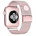 BMBEAR Compatible with Band 38mm Stainless Steel Mesh Magnetic Replacement Wrist Band for watch Series 3 Series 2 Series 1 Rose Gold