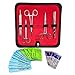 Surgicalonline 15 Piece Stainless Steel Training Suture Blade Tool Kit/Set with Scalpel 10 Blade, for Medical, Veterinarian Student Tools Kit, Biology and Dissection Lab Students