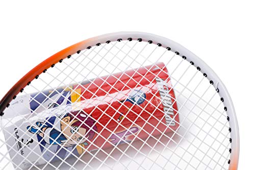 TJ Global Premium Quality Badminton Racquet, Pair of 2 Rackets with 3 Shuttlecocks and Carrying Bag Included, for Professional & Beginner Players, Lightweight Carbon Fiber (Orange)