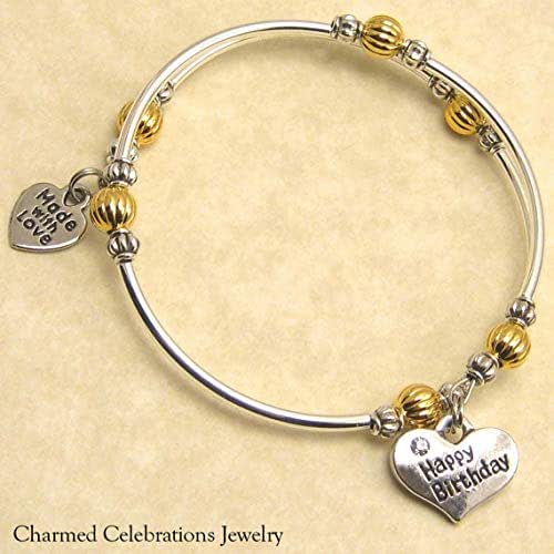 Happy Birthday Wrap Bracelet Handmade Themed Charm Bracelet