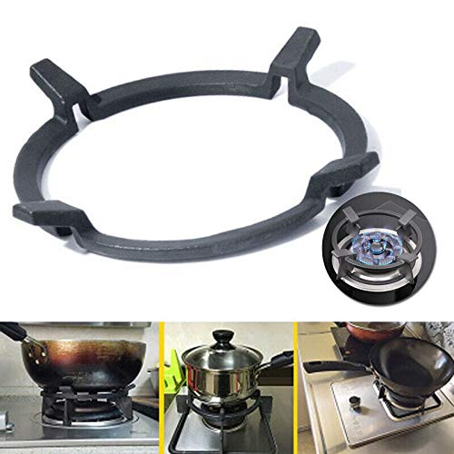 Moligh doll Wok Pan Stand Support Rack Cast Iron Burners Stove Cookware Ring Round Based