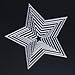 Whitelotous Cutting Dies Stencil Metal Mould for DIY Scrapbook Album Paper Card (8 pcs Star)