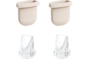 IVARONAL 2pcs Duckbill Valves and 2pcs Silicone Diaphragms Compatible with eufy S1 Pro/S1/E10/E20 Breast Pump, Replace for Lansinoh Discreet Duo/NCVI/NICEGREEN/Nuliie/Zooawa S32 Breast Pump Parts