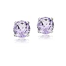 Bria Lou 14k Gold Round-Cut Genuine Natural or Created Gemstone 6mm Solitaire Stud Earrings