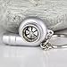 maycom Creative Spinning New Chrome Matte Silver Turbo Turbocharger Keychain Key Chain Ring Keyring Keyfob,make Whistle Sound