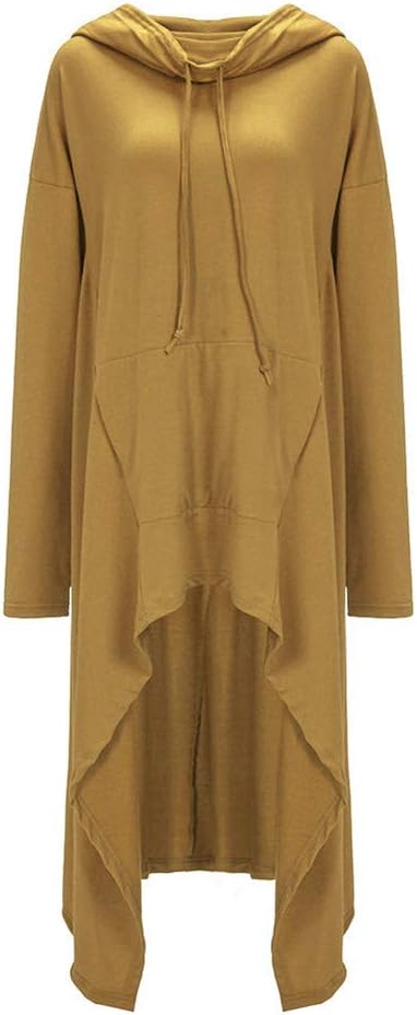Womens Hoodies Sweatshirt Fashion Solid Color Jumper Pullover Ladies Long Sleeve Hooded Tunic Long Top Blouses
