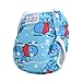 ALVABABY Baby Swim Diapers 2pcs One Size Reusable Washable & Adjustable for Swimming Lesson & Baby Boy