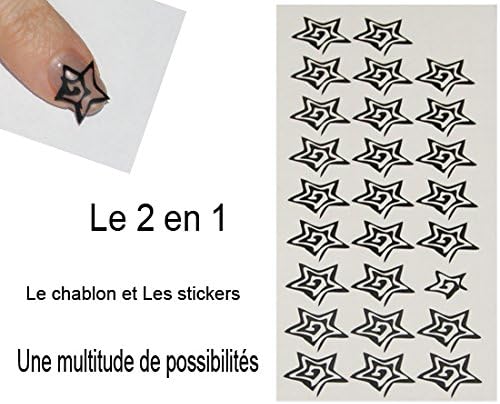 27 Vinyl Adhesive Stencils for Nail Art / Manicure / UV Gel / Resin Black