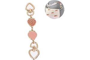 PYIDI Purse Strap Extender, Chain Strap for Purse, Bag Strap Extender, Purse Chain Extender, Chain Purse Strap, Bag Extender Purse Strap, Extender Purse Strap (Pink-red Strawberry)