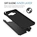 Lumia 950 Case, MoKo [Shock Absorption] Slim Dual Layer Protective Case with Soft Silicone Bumper and Rigid PC Back Cover for Microsoft Lumia 950 5.2 Inch (2015) - Black
