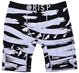 Mens Crisp Boxers Paint Scratch Underwear Briefs Black