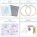 Heflashor 2 Pack Embroidery Starter Kit Per-Design Flower Plant Pattern Cloth with Bamboo Hoop Color Threads for DIY Handmade Decor