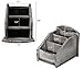 Superbpag Remote Control Organizer 3 Slot Rustic Wood Office/Home Desk Organizer Caddy