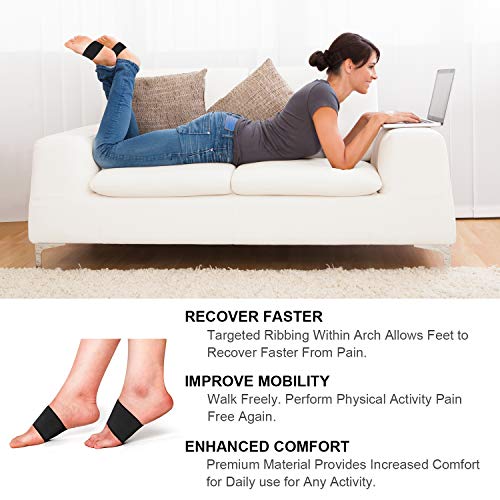 RooRuns Compression Arch Support Sleeves, Plantar Fasciitis Support