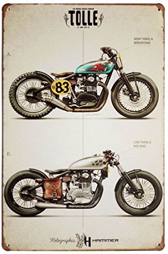 ERLOOD Motorcycle Retro Vintage Decor Metal Tin Sign 12 X 8