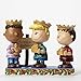 Peanuts by Jim Shore Three Wise Men Linus, Schroeder, Franklin Stone Resin Figurine, 4.6”