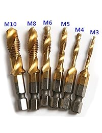 Juego de brocas y grifos de acero de alta velocidad HSS 4241 de 1 4 pulgadas, rosca de rosca métrica para grifo M3 4 5 6 8 10